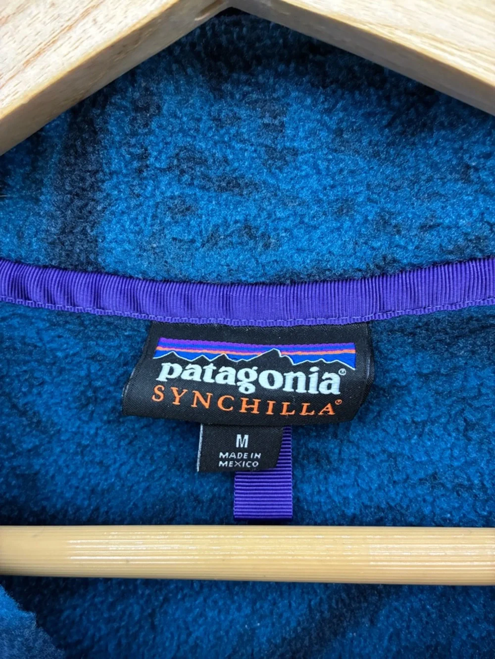 2015 PATAGONIA SYNCHILLA SNAP-T PULLOVER, SHALE/NAVY ABSTRACT PRINT RETIRED/RARE - Picture 4 of 16